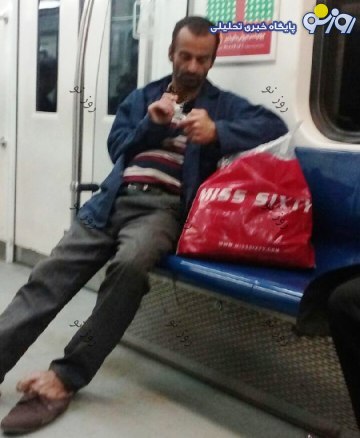 تصاویر جدید از کشیدن شیشه در مترو