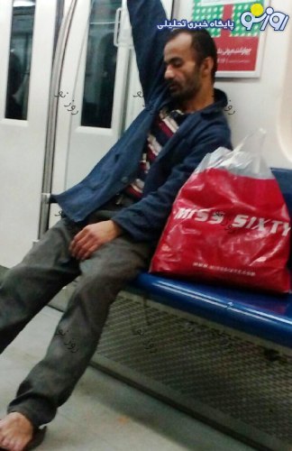 تصاویر جدید از کشیدن شیشه در مترو