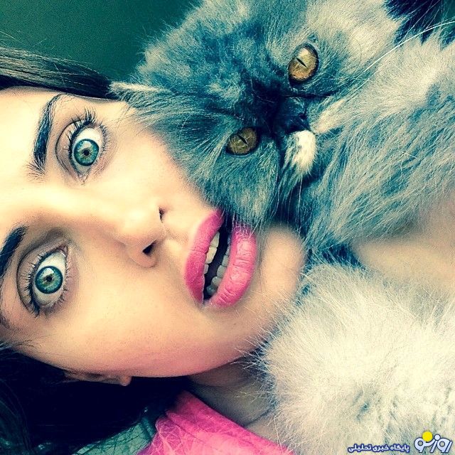 عکس جالب الناز شاکردوست و گربه اش عکس جالب الناز شاکردوست و گربه اش