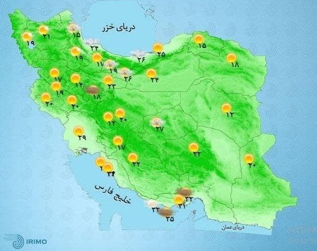 وضعیت آب و هوا، امروز ۲۷ مرداد ۱۴۰۰ / پیش‌بینی رگبار و وزش باد شدید در برخی نقاط کشور