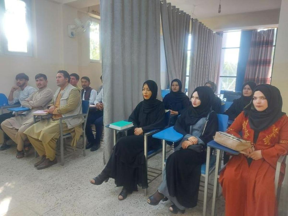 افغانستانِ طالبان؛ نصب پرده در کلاس‌های دانشگاه/ بهت دانشجویان