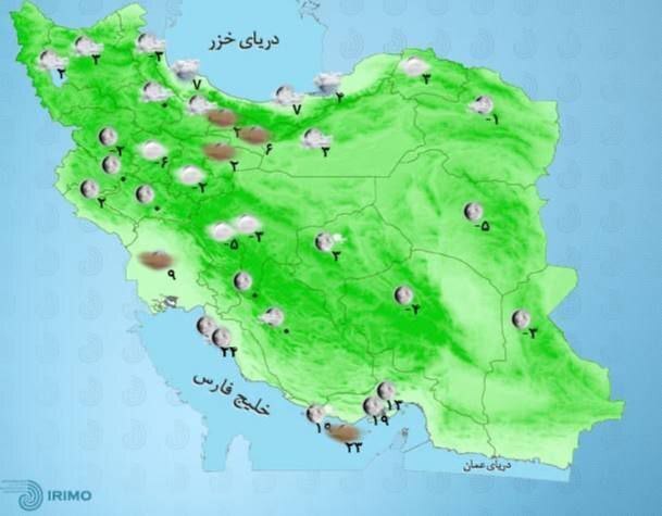 وضعیت آب و هوا، امروز ۱ دی ۱۴۰۱ / بارش برف و باران در نقاط مختلف کشور