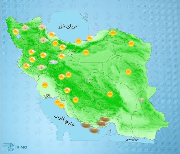 وضعیت آب و هوا، امروز ۱۵ خرداد ۱۴۰۱ / گرد و خاک در نوار مرکزی کشور/ کاهش دمای هوا در شمال