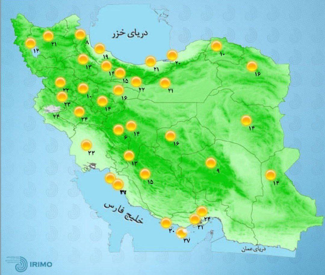 هشدار هواشناسی/هوای گرم کشور را فرا می‌گیرد