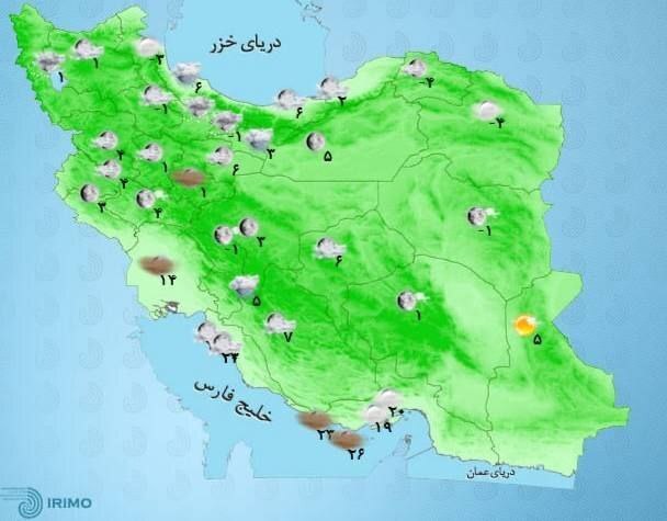 وضعیت آب و هوا، امروز ۱۴ آذر ۱۴۰۱ / تداوم بارش برف و باران در شمال و جنوب کشور/ هشدار وقوع سیل برای ۶ استان