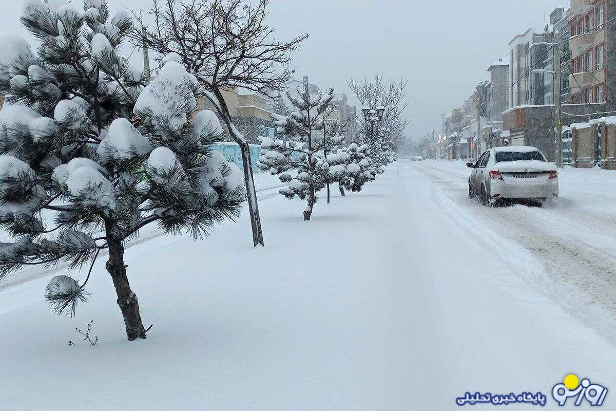 بارش برف و باران در جاده‌های ۵ استان کشور