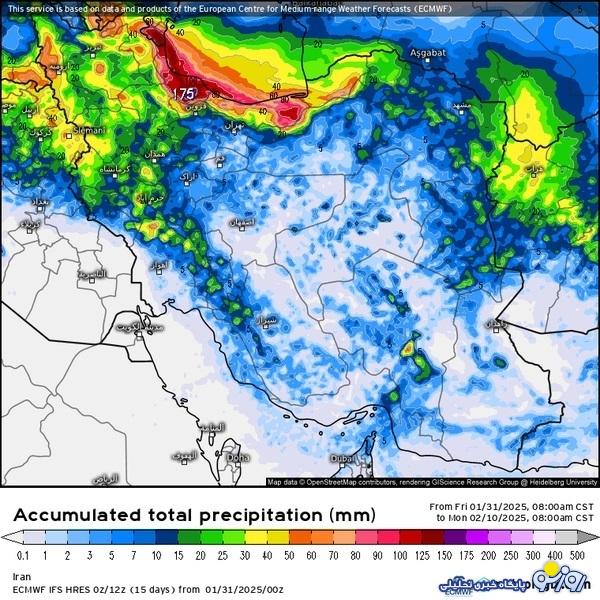 ۱۰ روز باران در انتظار همه استان‌ها