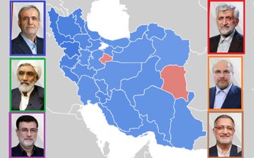 پزشکیان پیشتاز است / دوگانگی قالیباف-جلیلی جدی است / انتخابات ۲مرحله‌ای خواهد شد؟ / نمودار