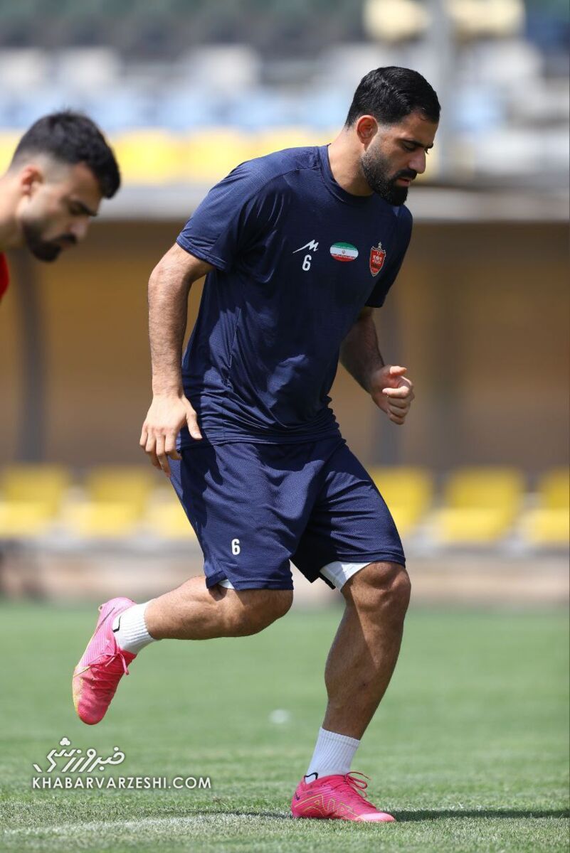 عکس| تمرینات سخت گاریدو نفس مدافع تنومند پرسپولیس را برید