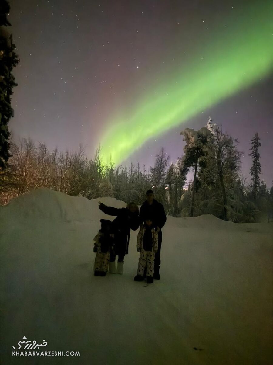 شفق قطبی در سفر تفریحی فودن وخانواده