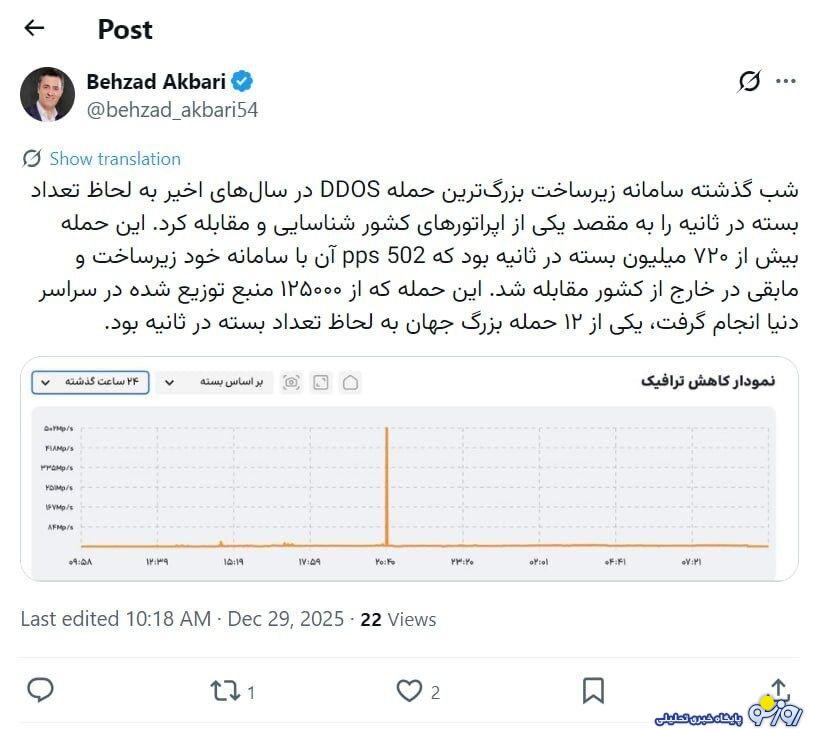 دیشب خنثی‌سازی بزرگ‌ترین حمله‌سایبری سال‌های اخیر