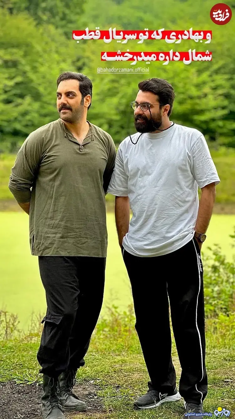 «سهراب و حاج احسان» در پشت صحنه «سریال سوجان»