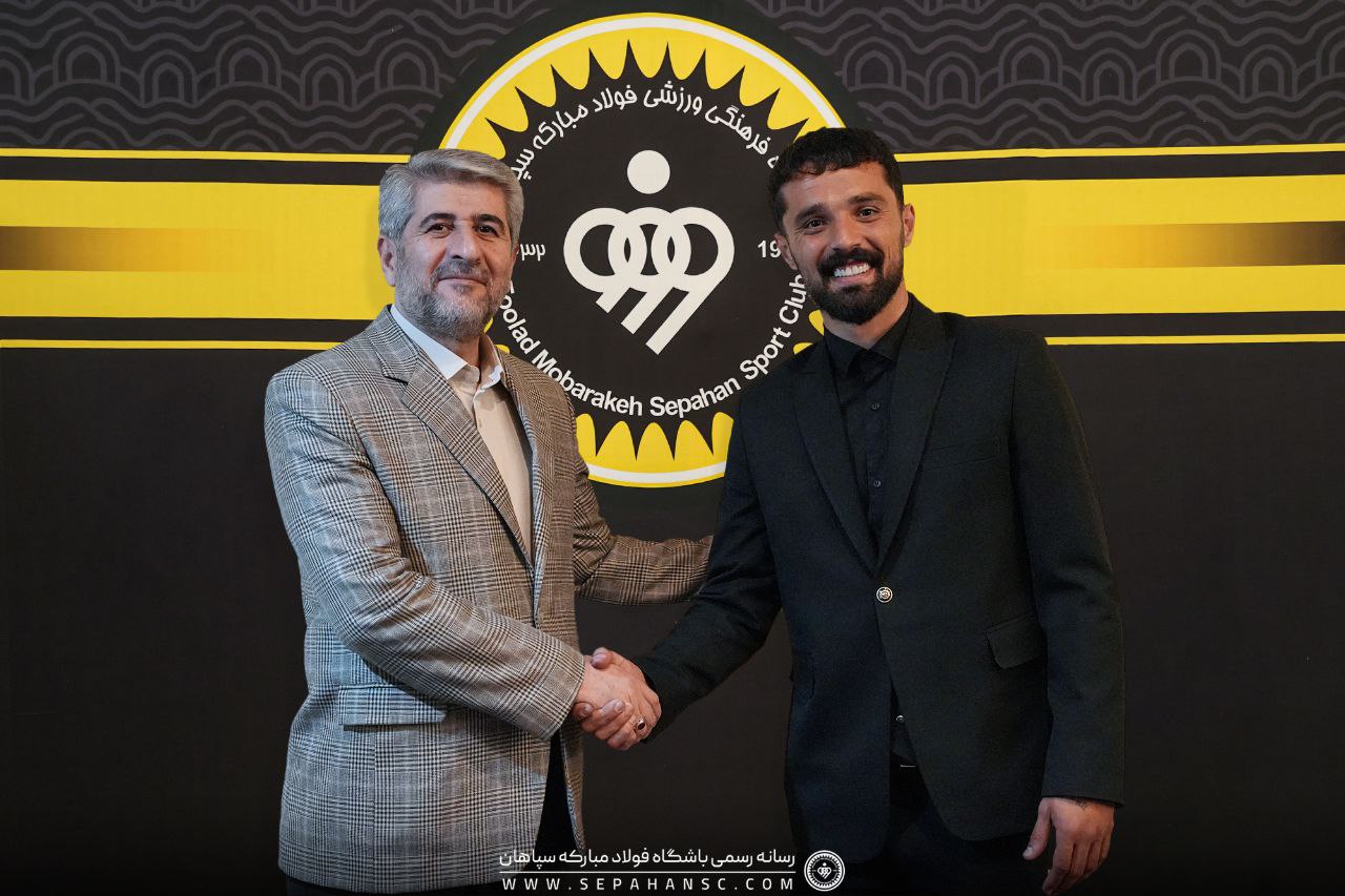 امید نورافکن و مدیر سپاهان اصفهان - لیگ برتر ایران