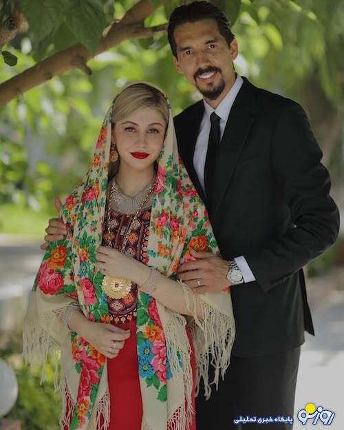 استایل رنگارنگ همسر ستاره ملی‌پوش محبوب/عکس