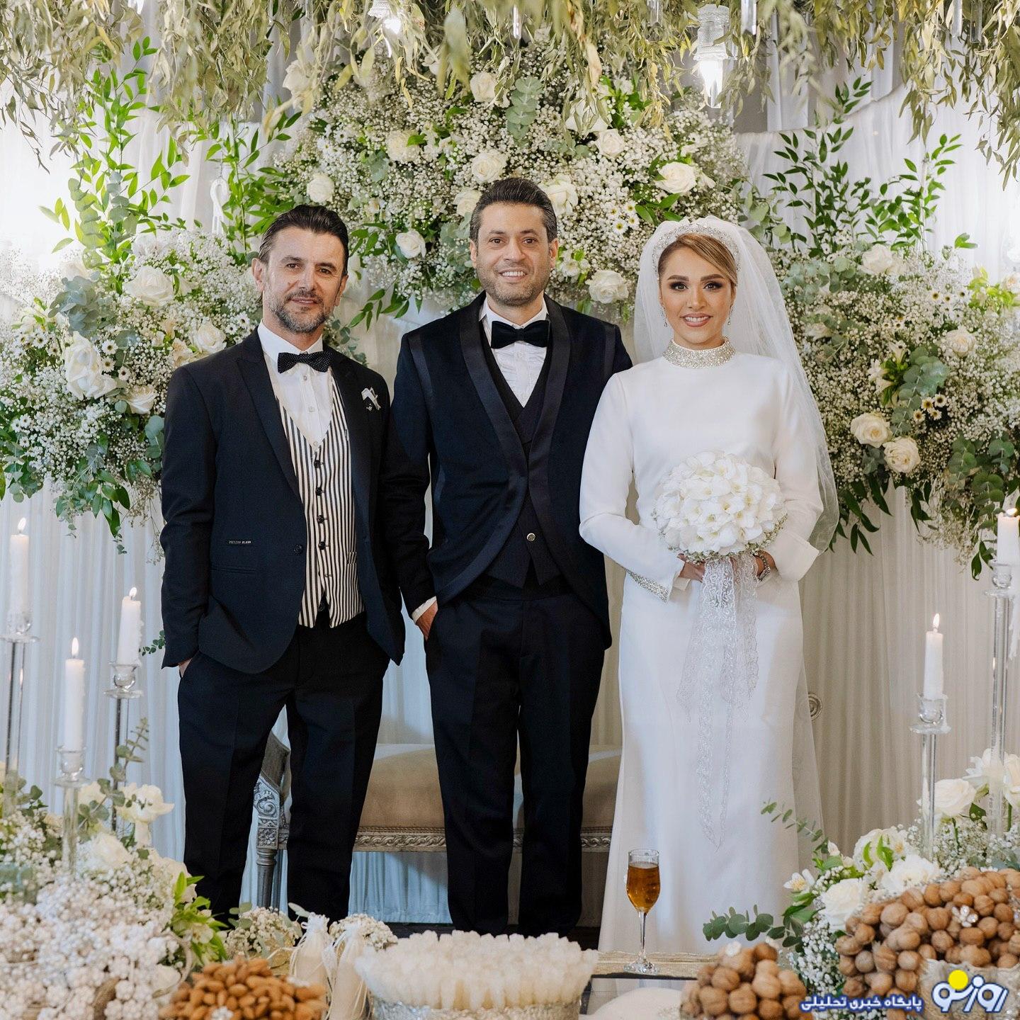 عکس عروسی روزبه معینی و همسر فوق زیبای او/عکس