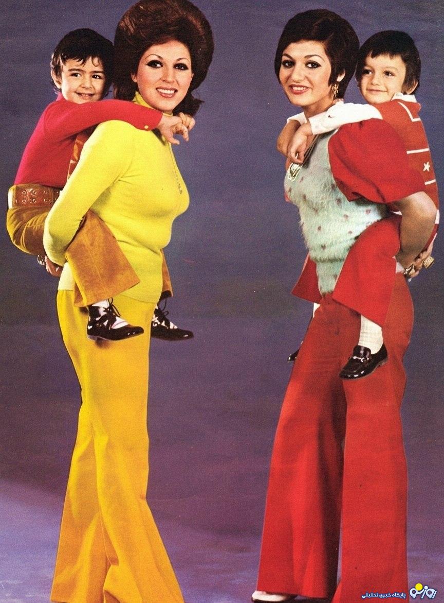 گوگوش و مهستی به همراه فرزندانشان کامبیز و سحر