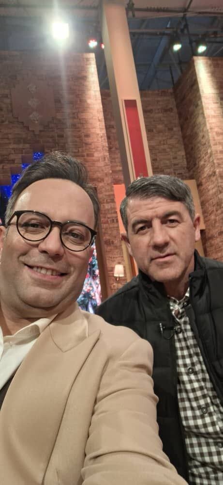 عکس| کریم باقری بعد از ۲۰ سال به تلویزیون رفت